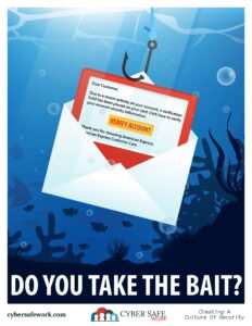 2018 March free cyber security poster - do you take the phishing bait?