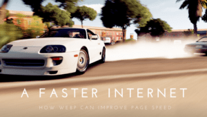 speeding toyota supra to represent a faster internet