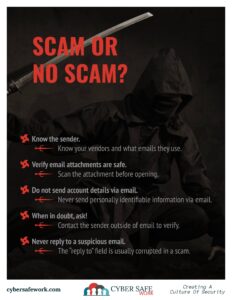 Scam or no scam free cyber security poster