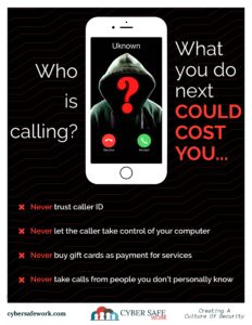 Vishing free cyber security poster