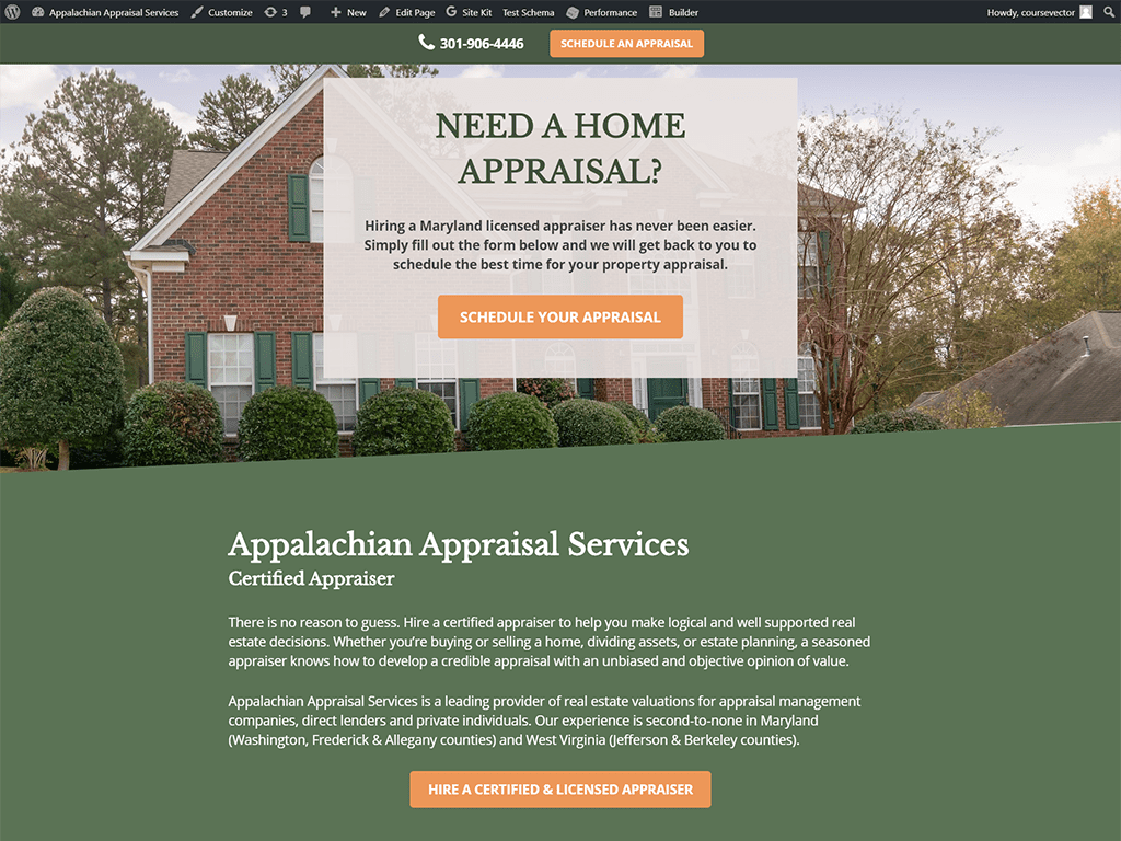 Appalachian Appraisal Services website