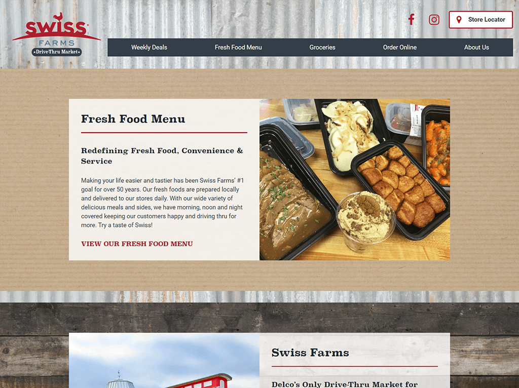 Swiss Farms Market Website Redesign -
