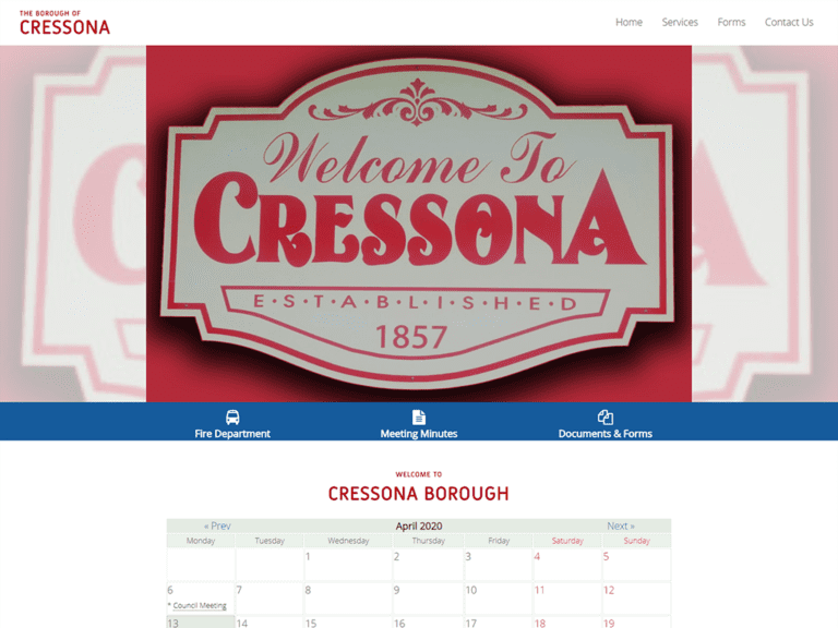 Cressona Borough Website Design
