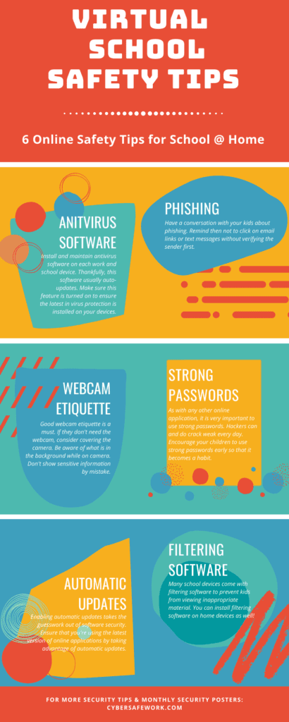 virtual school safety tips infographic