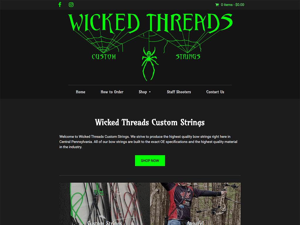 Wicked Threads Custom Strings Website