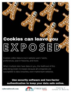 Cookies can leave you exposed free cyber security poster