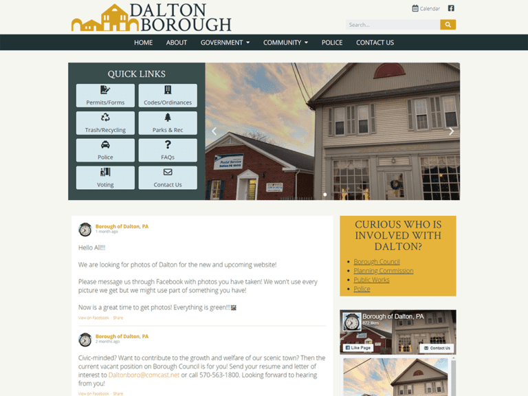 Dalton Borough Website Design