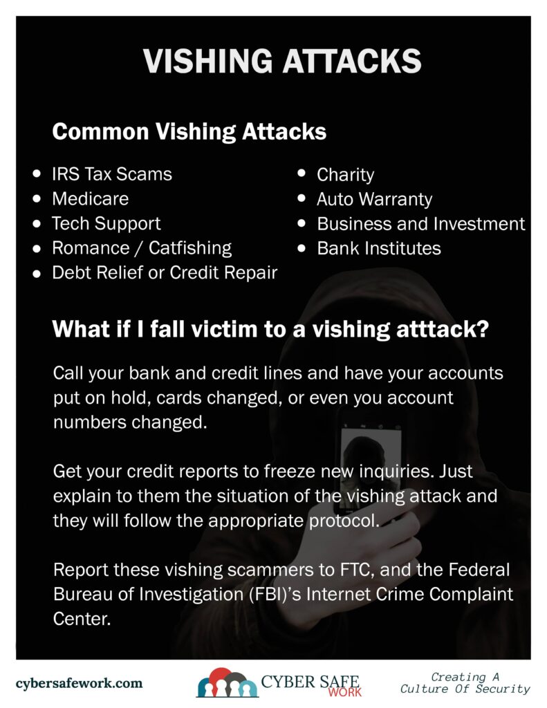 Vishing Attacks free cyber security poster