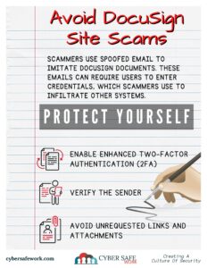Avoid DocuSign Scams with this free cybersecurity poster