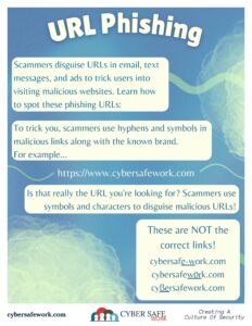 free cyber security poster about URL Phishing with a ocean theme - 2 of 3 in series