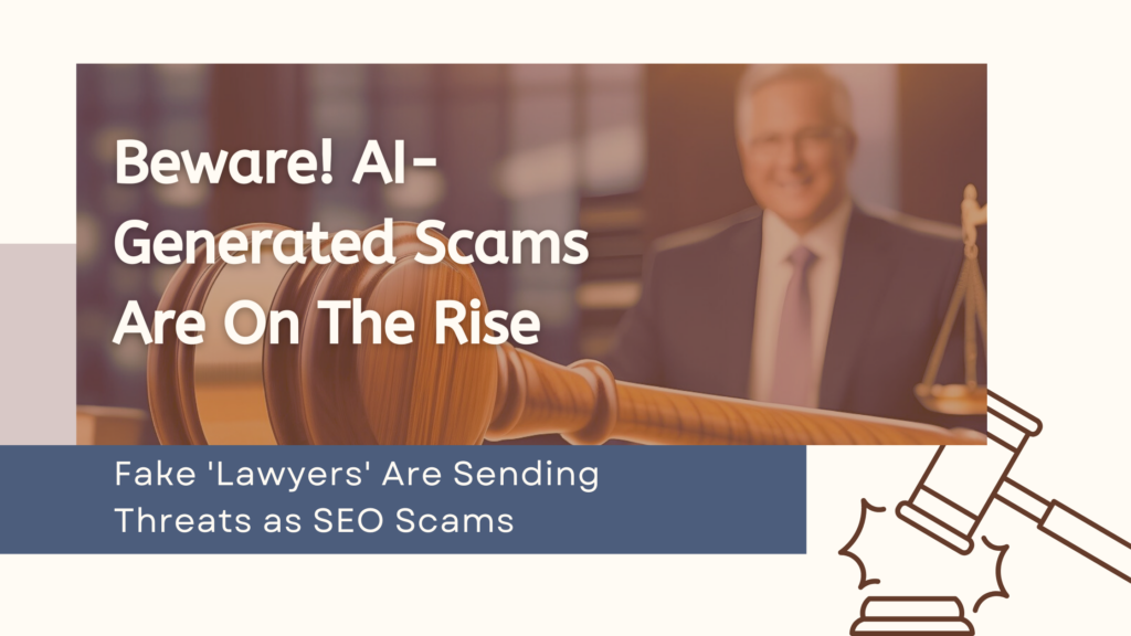 blog post title image: AI generated scams on the rise