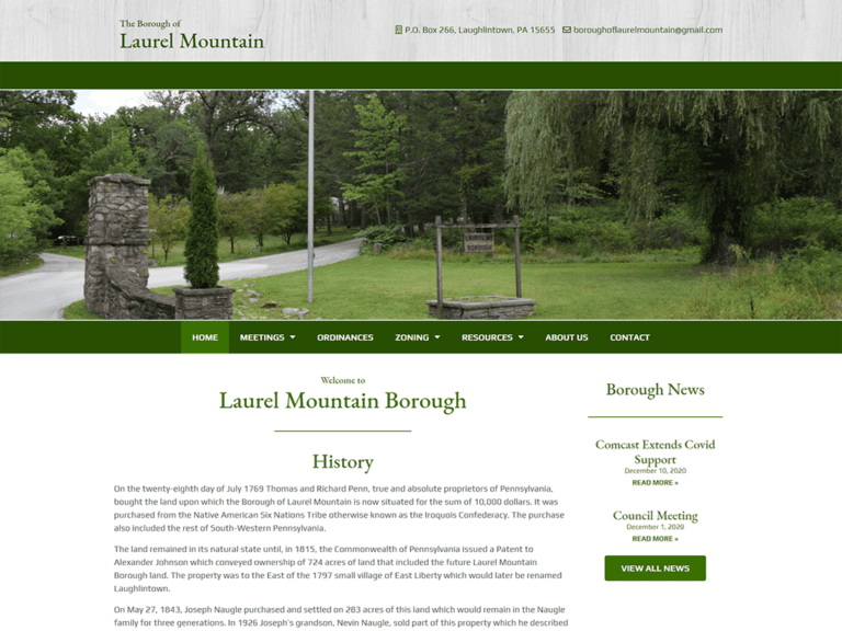 Borough of Laurel Mountain website