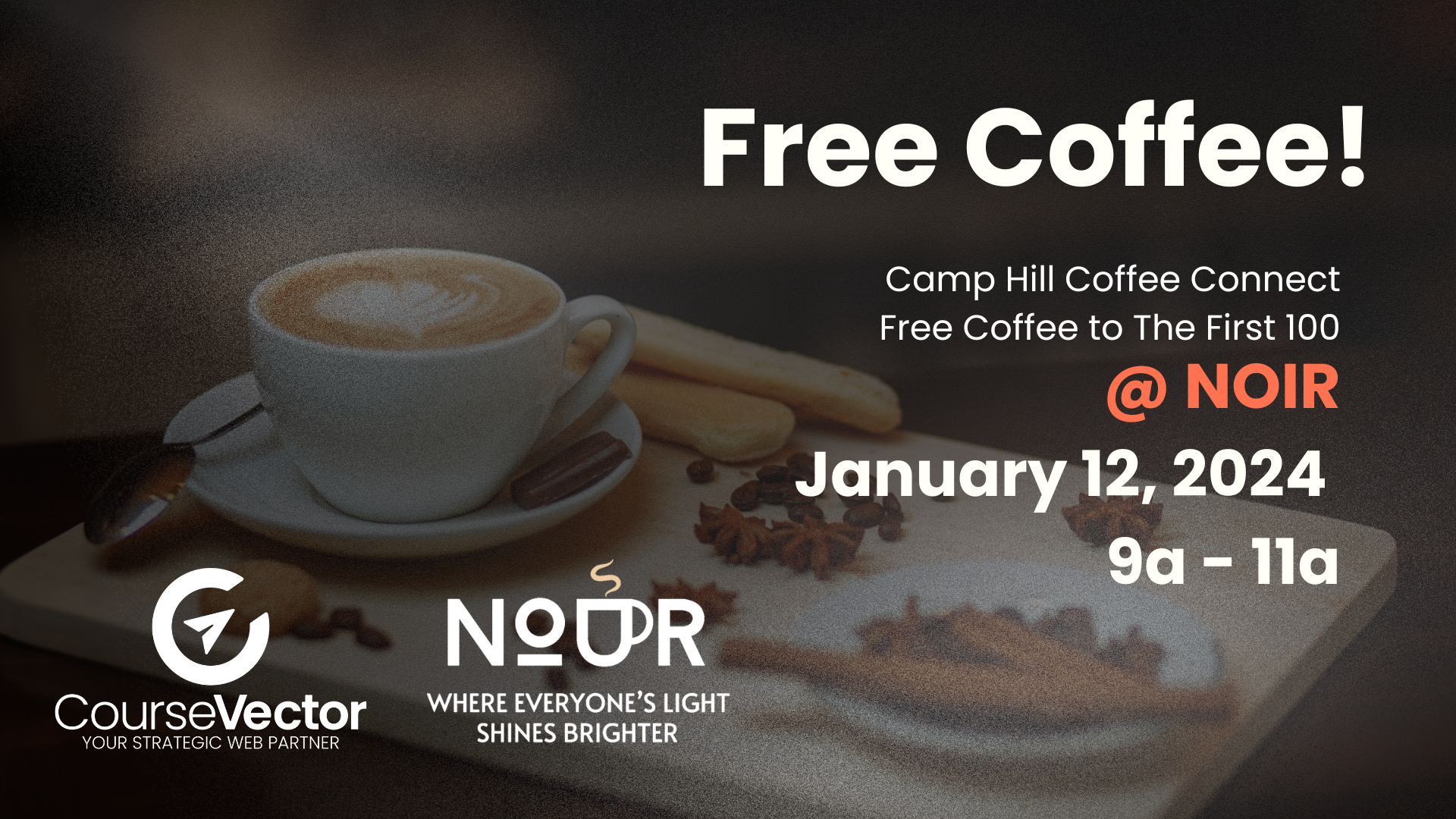 NOUR coffee with CourseVector near Harrisburg PA