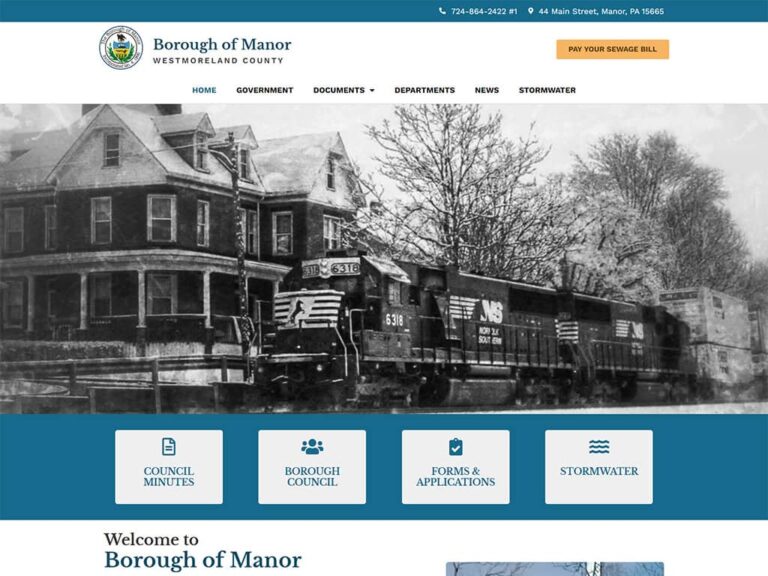 Manor boroughs WordPress website design