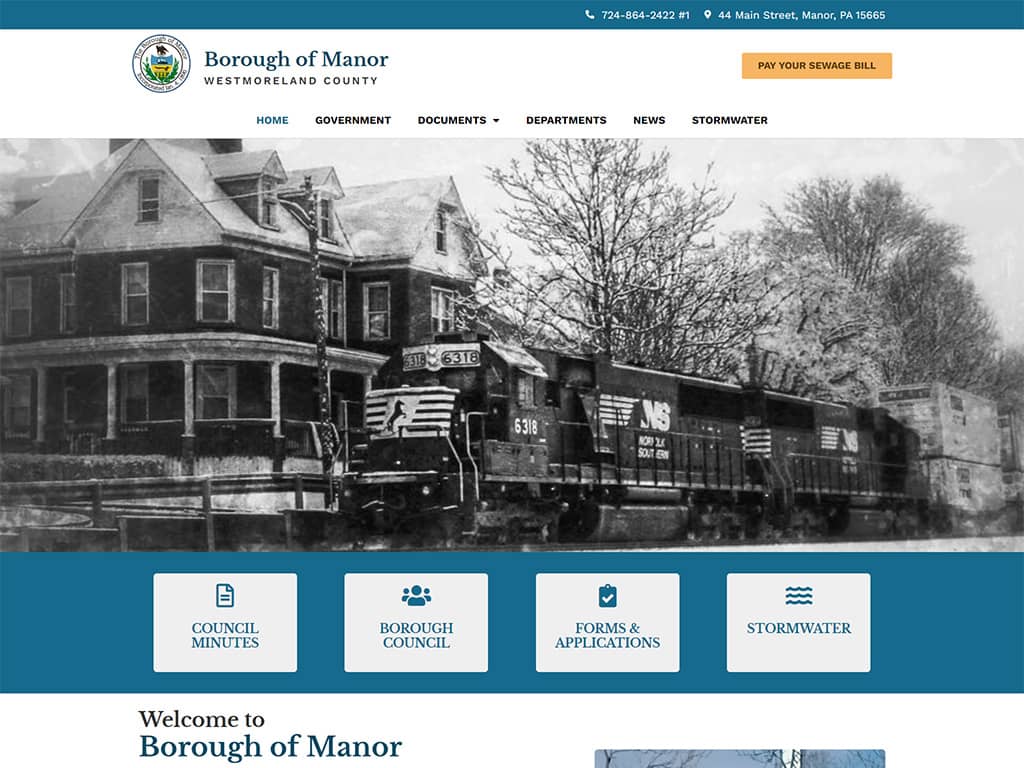 Manor boroughs WordPress website design