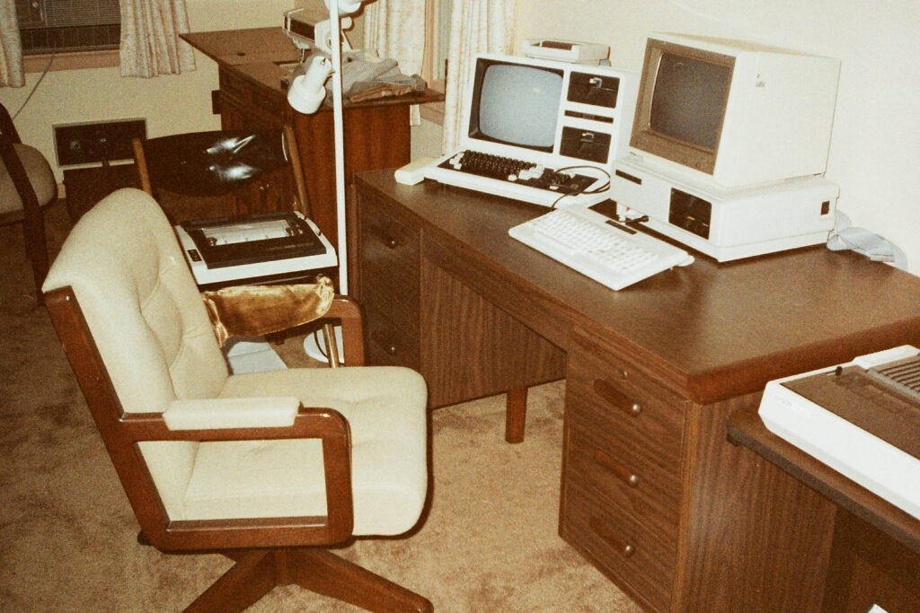 Computer desk how this family business was founded.