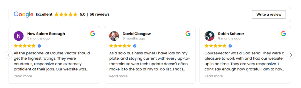 Trust Pilot plugin Google reviews screenshot