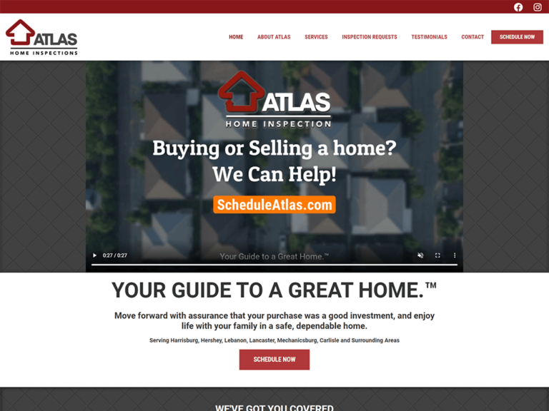 Atlas Home Inspection website