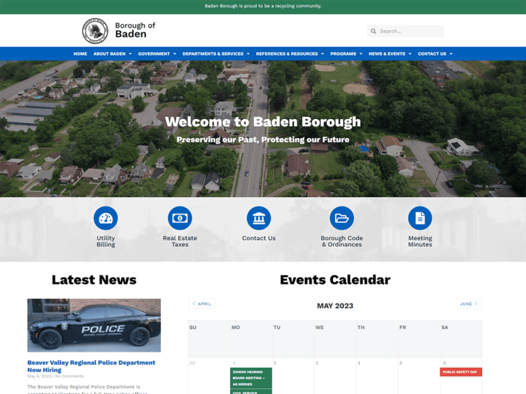 Baden Borough website