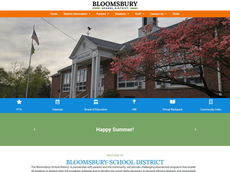 Bloomsbury School District website