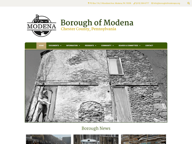 Borough of Modena municipal government website