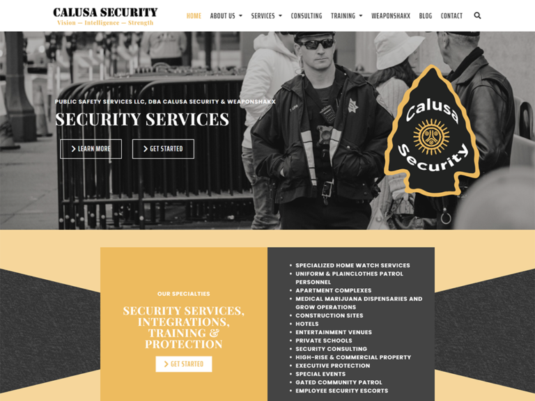 Calusa Security WordPress Website