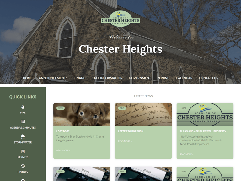 Chester Heights website
