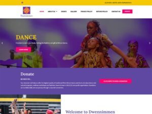 Dwennimmen African Dance Community (DADC) Nonprofit website design