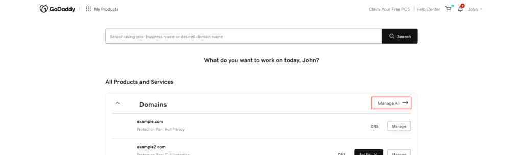 Domain Transfer GoDaddy to GoDaddy -