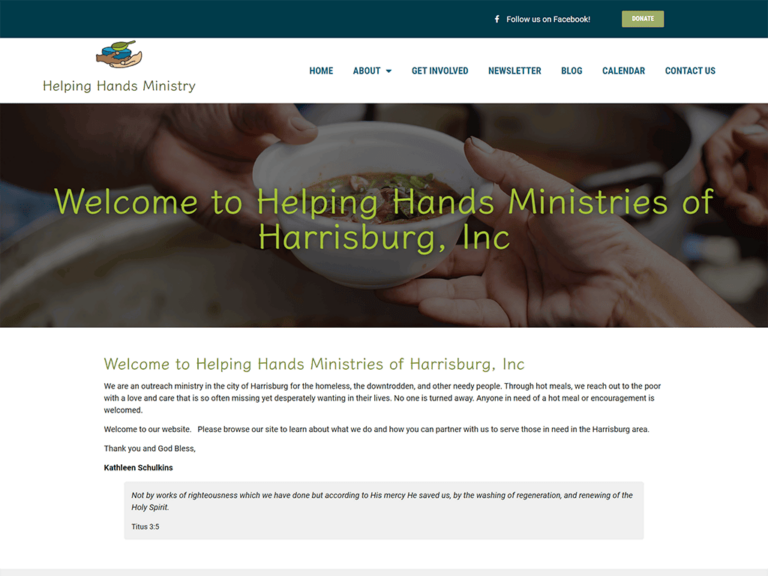 Helping Hands Ministry WordPress Website