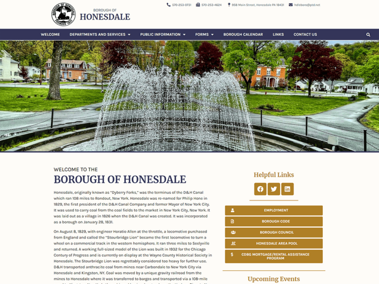 Honesdale Borough website