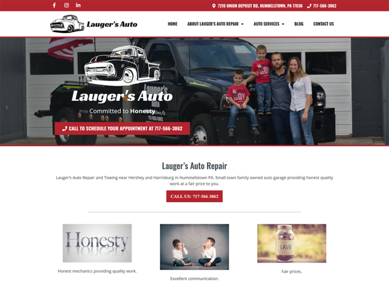 Laugers Auto Repair Website