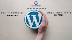 blog post title image: hand holding WordPress logo