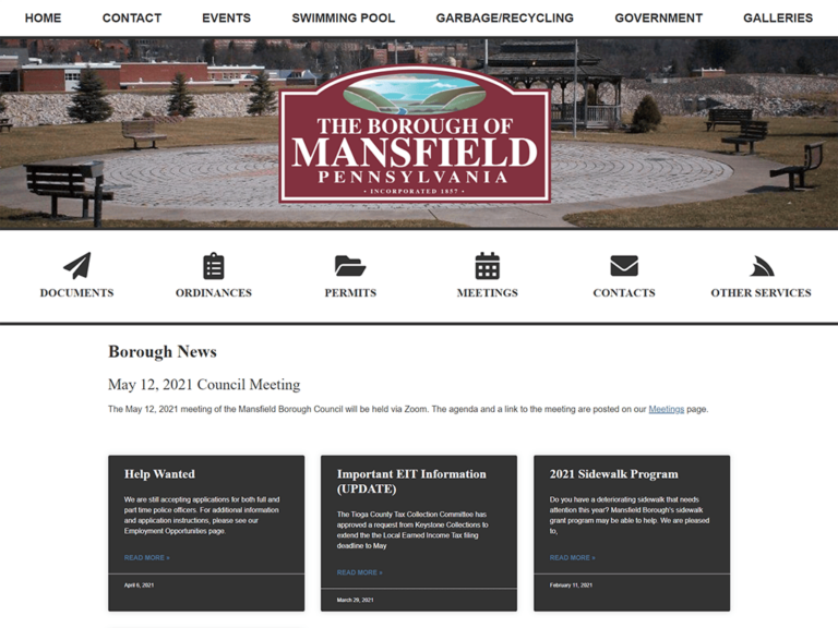 Mansfield Borough Website