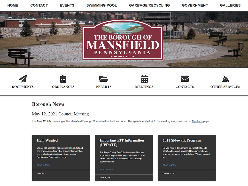 Mansfield Borough Website