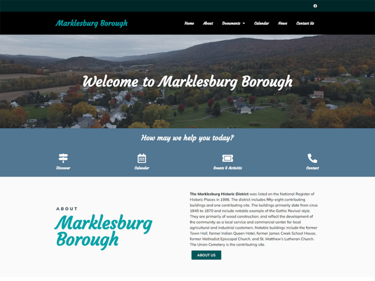 Marklesburg borough municipal website design