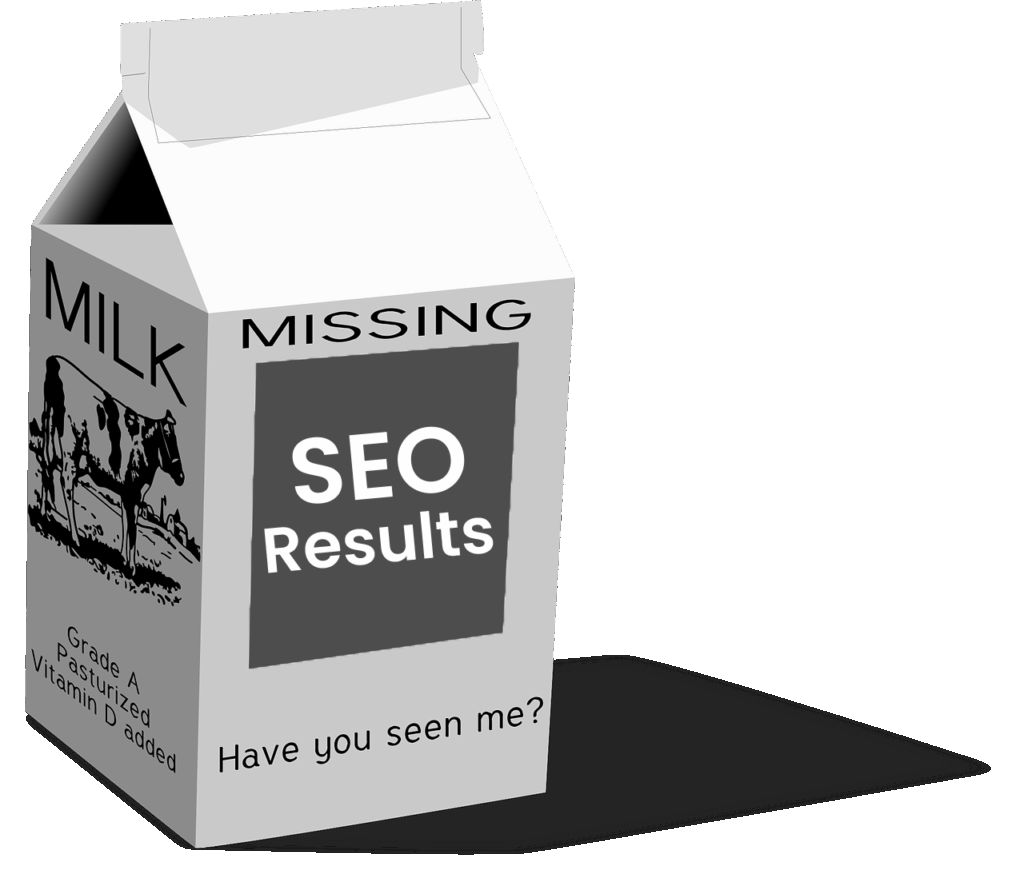 Milk carton SEO results missing