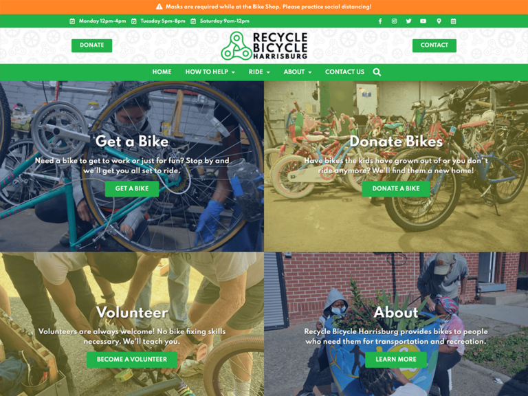 Recycle Bicycle Harrisburg Website