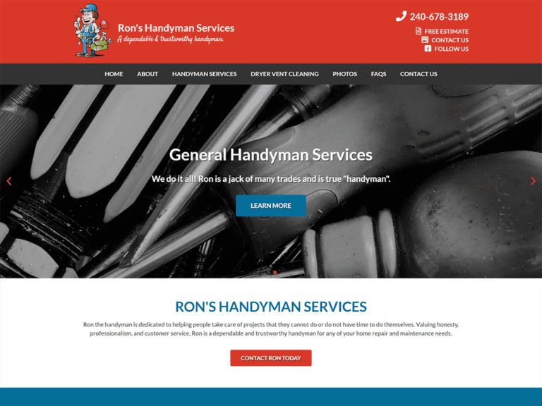 Rons Handyman Services website