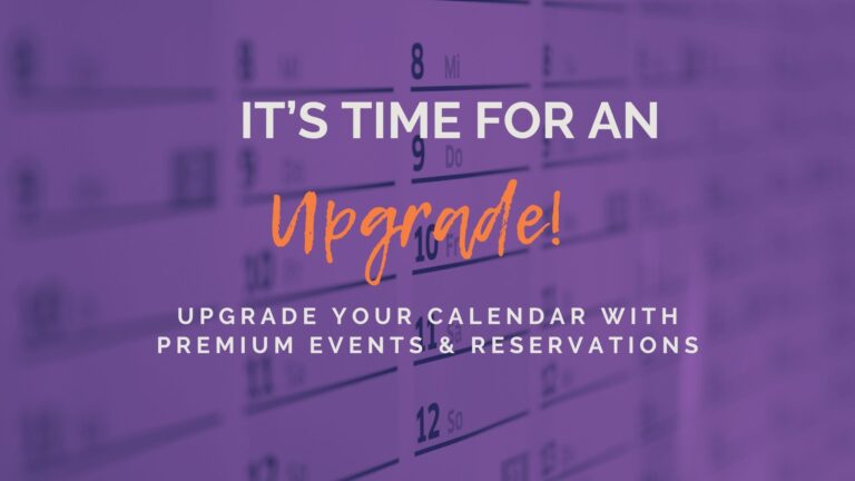 blog post title image: upgrade your website calendar