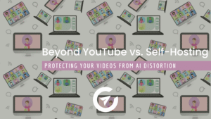 blog post title image - background of many devices with videos playing